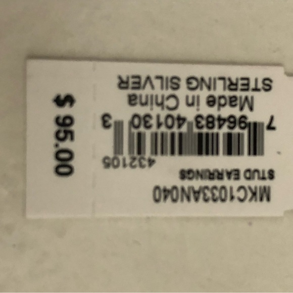 NWT Michael Kors Sterling Silver Earrings - Picture 4 of 4